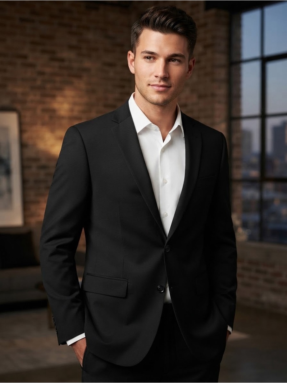 Brooks Brothers 1818 Fitzgerald Men's 41R Black Wool Blazer Suit Jacket